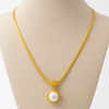 Gold Pearl Pendant Necklace