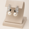 Butterfly Pearl Drop Earrings