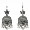 Oxidized Silver Butterfly Jhumka Earrings