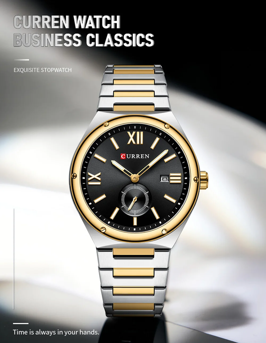 CURREN 8471 Men’s Stainless Steel Watch – Bold Style, Everyday Reliability