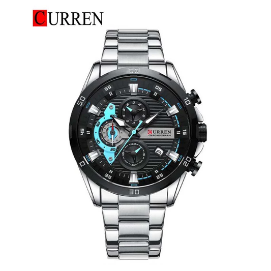 CURREN 8402 Men’s Stainless Steel Watch – Bold Design, Premium Durability