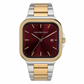 Universe Point Brown Square Dial Watch – Stainless Steel, Date, Water Resistant