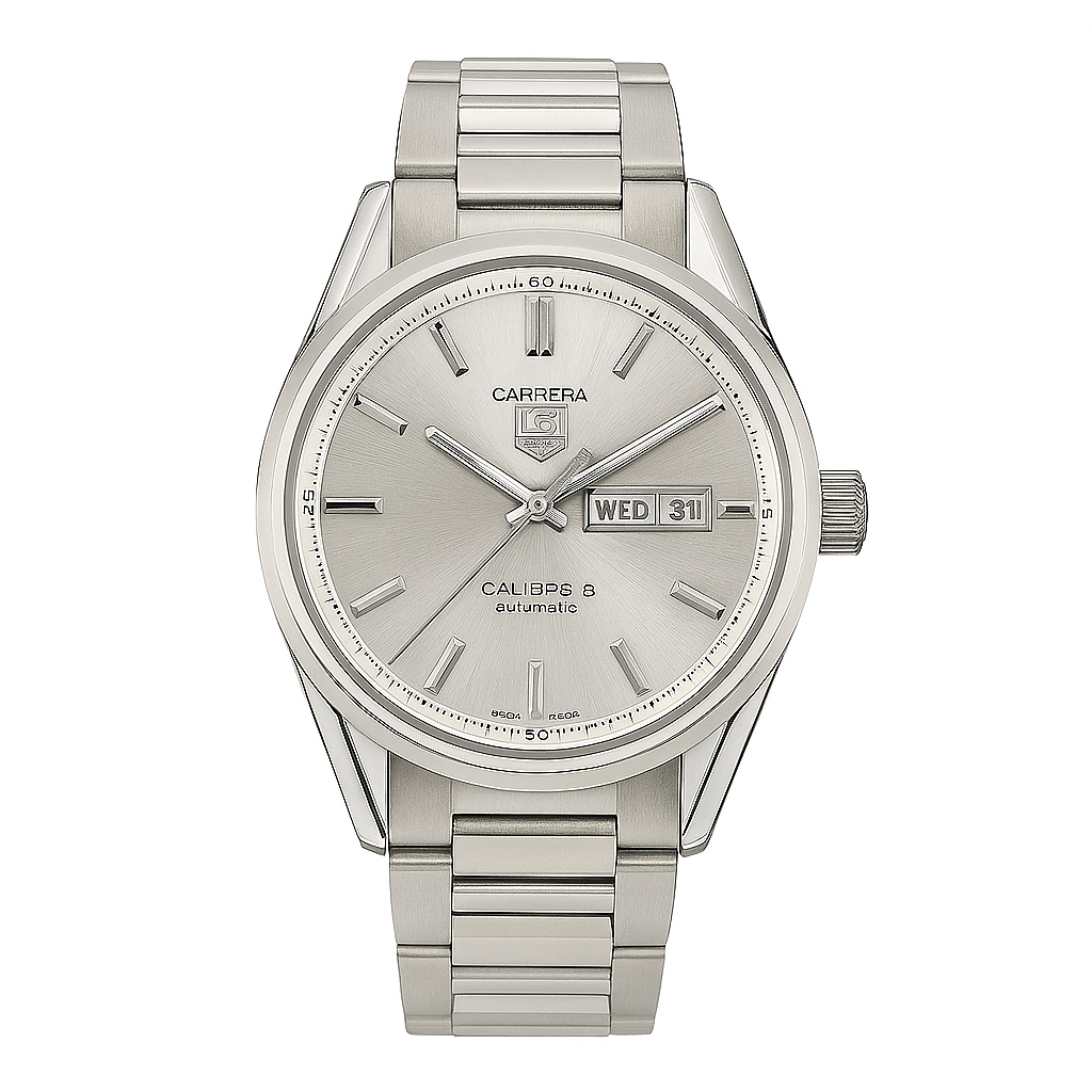 TAG Heuer Carrera Calibre 5 – Silver Dial Stainless Steel Watch