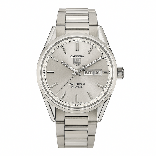TAG Heuer Carrera Calibre 5 – Silver Dial Stainless Steel Watch