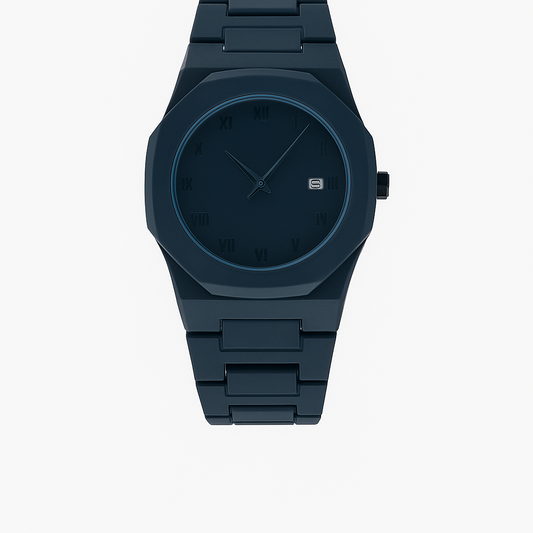 Black Arabic Date Watch – Classic Design with Date Display