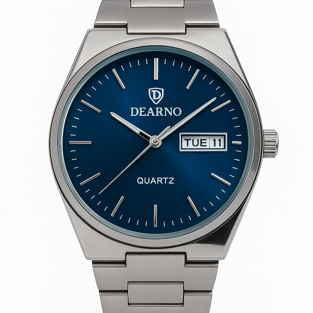 DEARNO Classic Blue Quartz Watch – Timeless Elegance for Every Occasion