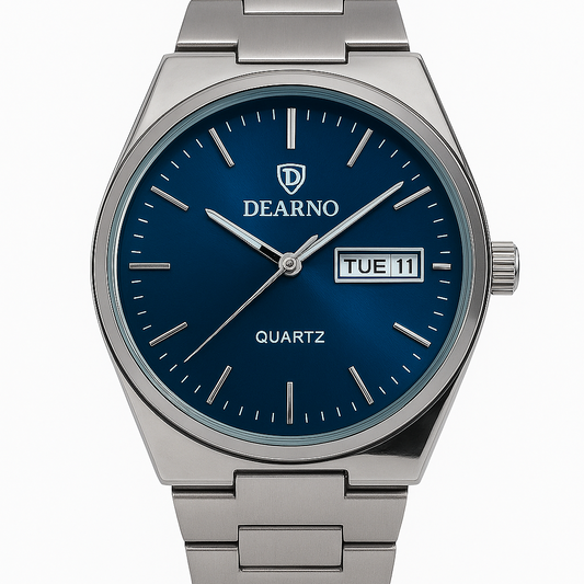 DEARNO Classic Blue Quartz Watch – Timeless Elegance for Every Occasion
