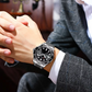 CURREN Business Mens Wristwatches Black Clock Male Stainless Steel Quartz